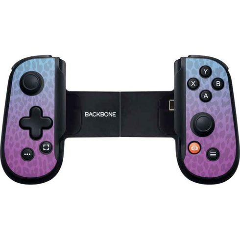 Cheetah Print Purple and Blue Backbone One for iPhone Game Controller Skin